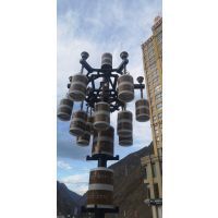 甘孜丹巴藏式景观灯 点亮四川藏区文化与现代交融之路